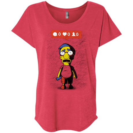 T-Shirts Vintage Red / X-Small Nobody Likes Him Triblend Dolman Sleeve