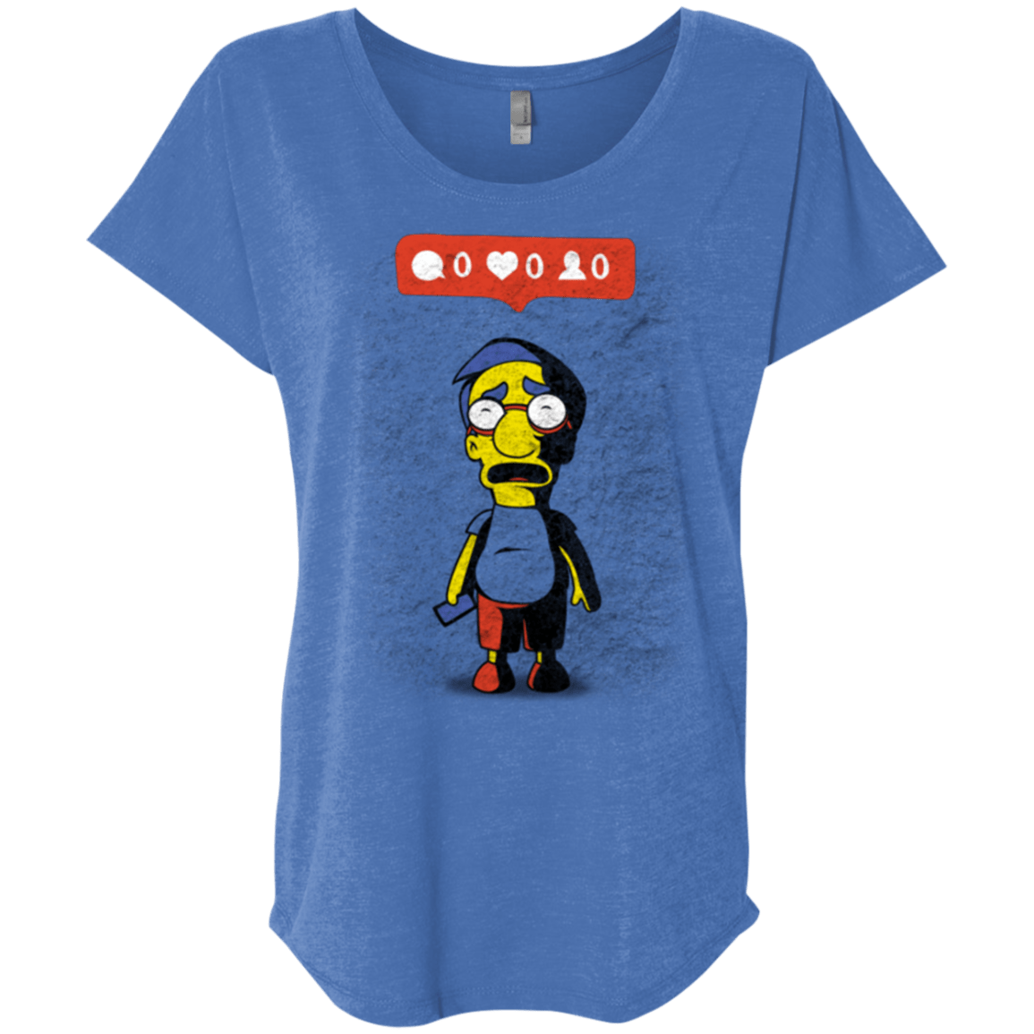 T-Shirts Vintage Royal / X-Small Nobody Likes Him Triblend Dolman Sleeve