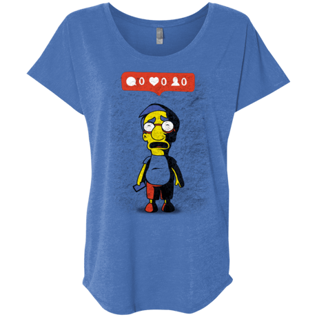 T-Shirts Vintage Royal / X-Small Nobody Likes Him Triblend Dolman Sleeve