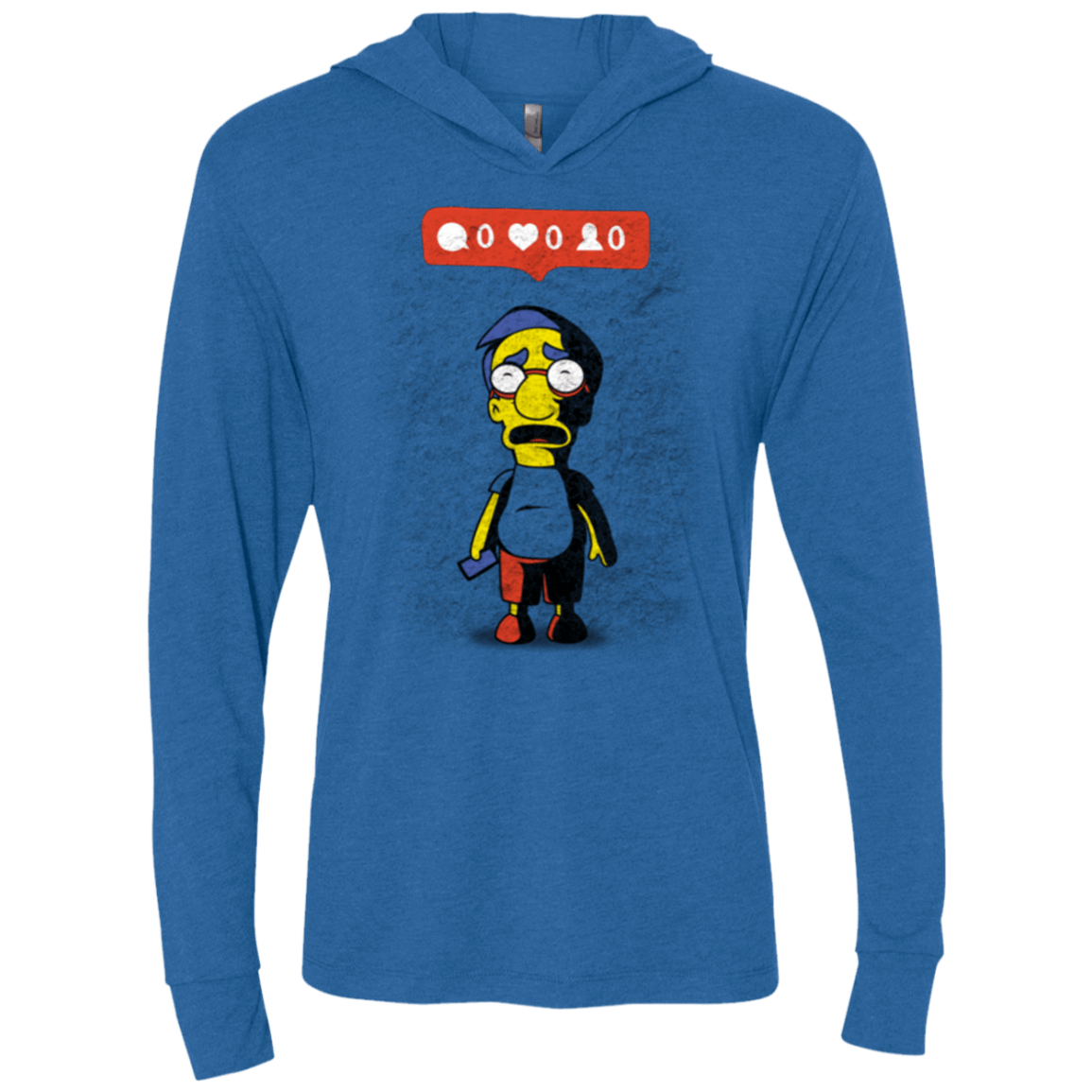 T-Shirts Vintage Royal / X-Small Nobody Likes Him Triblend Long Sleeve Hoodie Tee