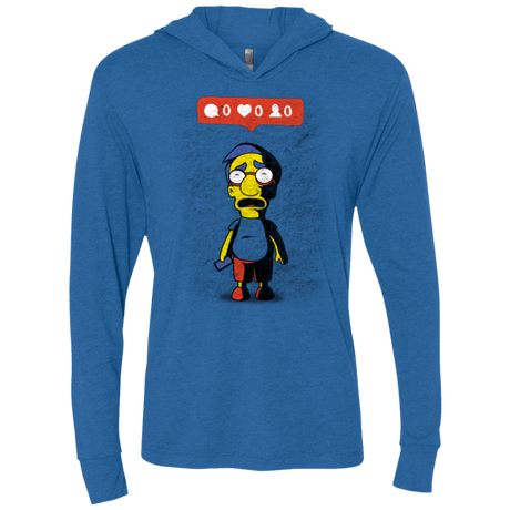 T-Shirts Vintage Royal / X-Small Nobody Likes Him Triblend Long Sleeve Hoodie Tee