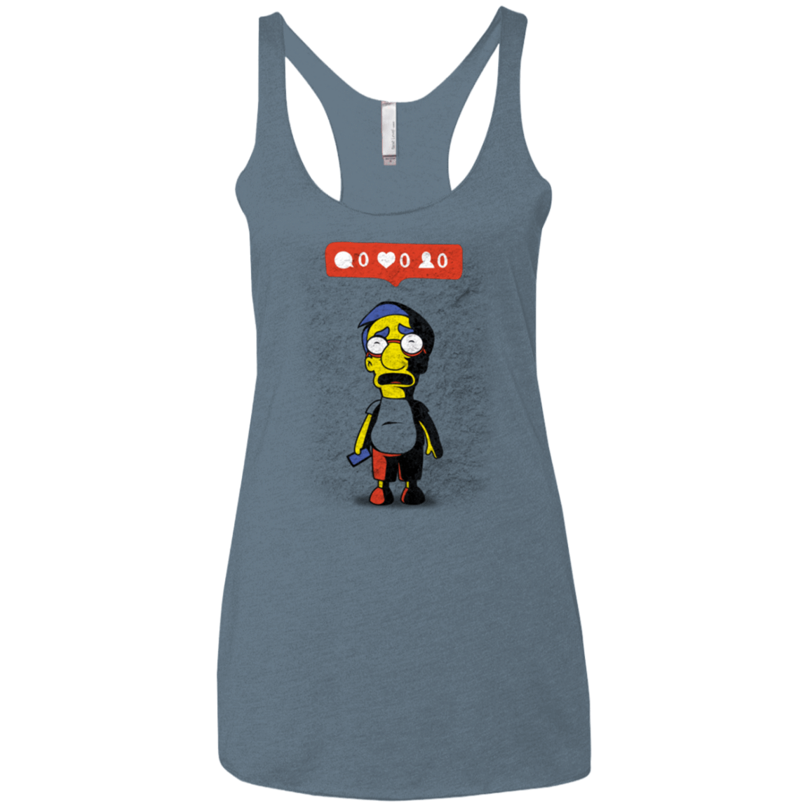 T-Shirts Indigo / X-Small Nobody Likes Him Women's Triblend Racerback Tank