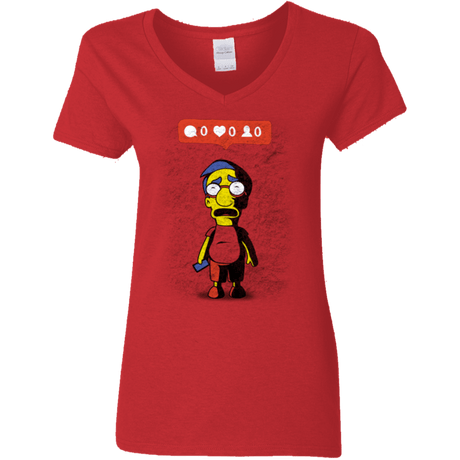 T-Shirts Red / S Nobody Likes Him Women's V-Neck T-Shirt