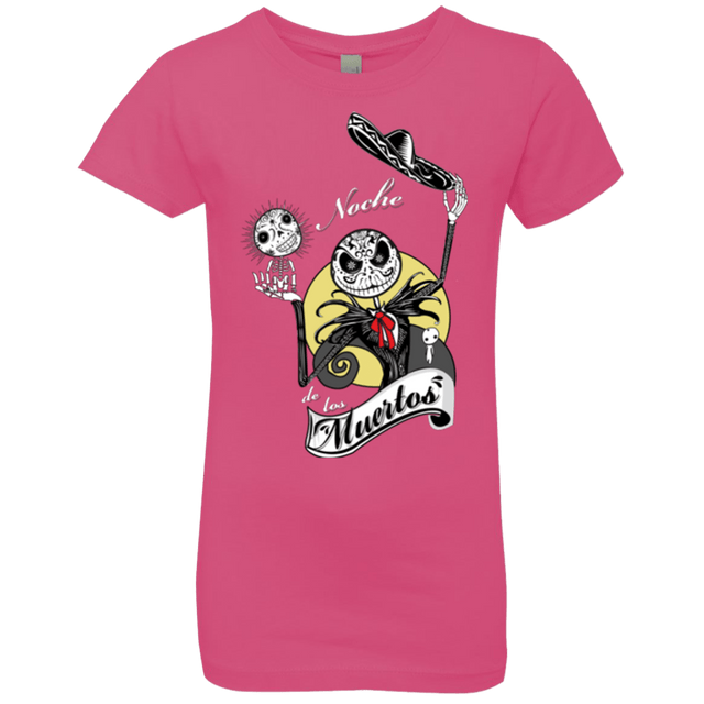 T-Shirts Hot Pink / YXS Noche de los Muertos Girls Premium T-Shirt