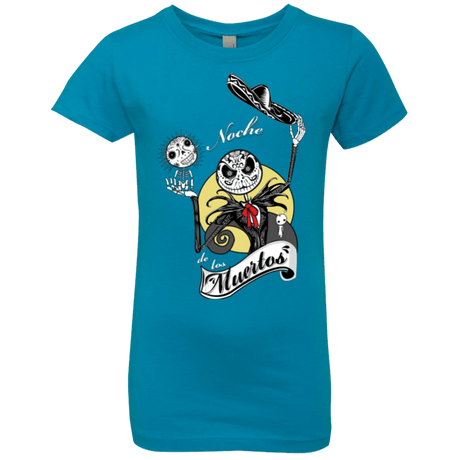 T-Shirts Turquoise / YXS Noche de los Muertos Girls Premium T-Shirt