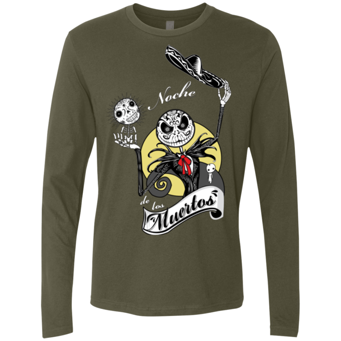 T-Shirts Military Green / Small Noche de los Muertos Men's Premium Long Sleeve
