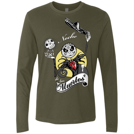 T-Shirts Military Green / Small Noche de los Muertos Men's Premium Long Sleeve