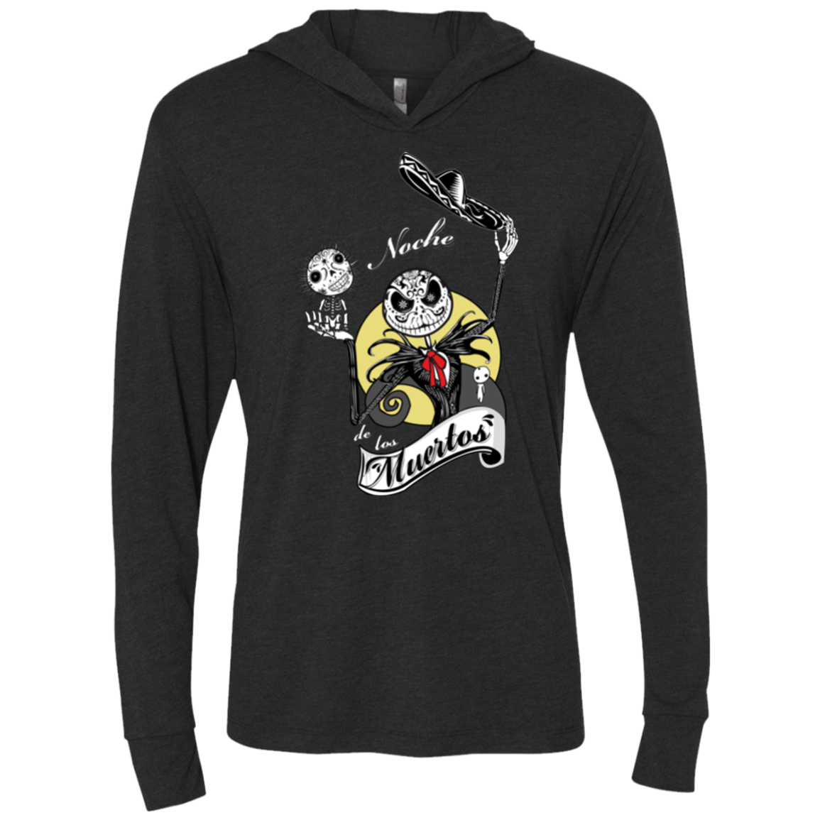 T-Shirts Vintage Black / X-Small Noche de los Muertos Triblend Long Sleeve Hoodie Tee