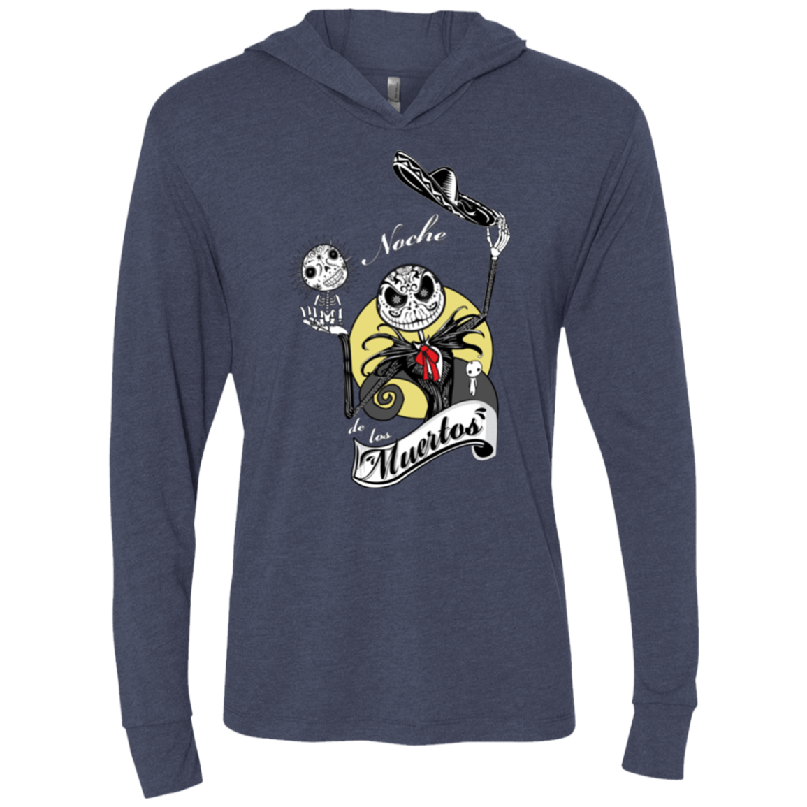 T-Shirts Vintage Navy / X-Small Noche de los Muertos Triblend Long Sleeve Hoodie Tee