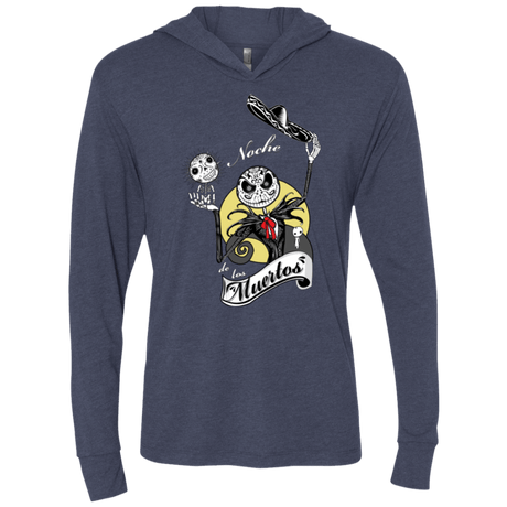 T-Shirts Vintage Navy / X-Small Noche de los Muertos Triblend Long Sleeve Hoodie Tee