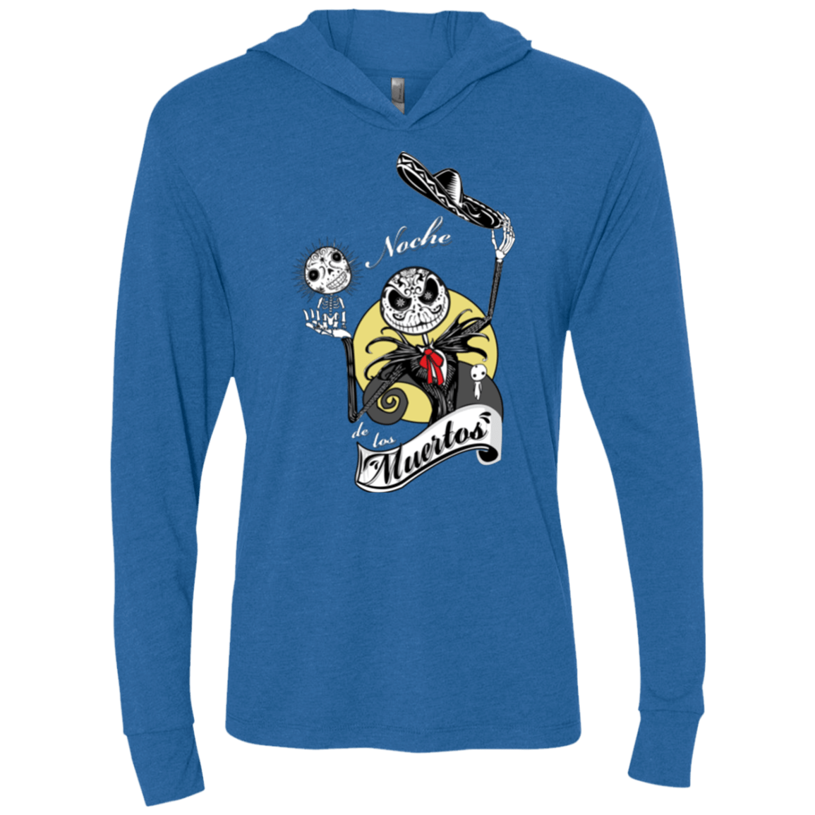 T-Shirts Vintage Royal / X-Small Noche de los Muertos Triblend Long Sleeve Hoodie Tee