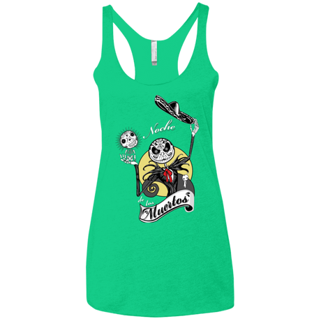 T-Shirts Envy / X-Small Noche de los Muertos Women's Triblend Racerback Tank