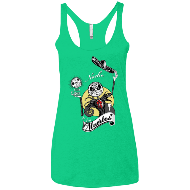 T-Shirts Envy / X-Small Noche de los Muertos Women's Triblend Racerback Tank