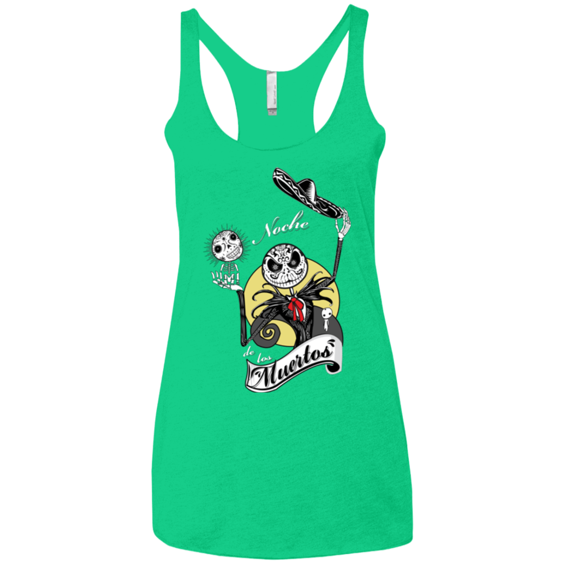 T-Shirts Envy / X-Small Noche de los Muertos Women's Triblend Racerback Tank