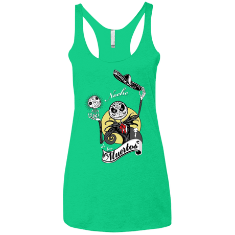 T-Shirts Envy / X-Small Noche de los Muertos Women's Triblend Racerback Tank