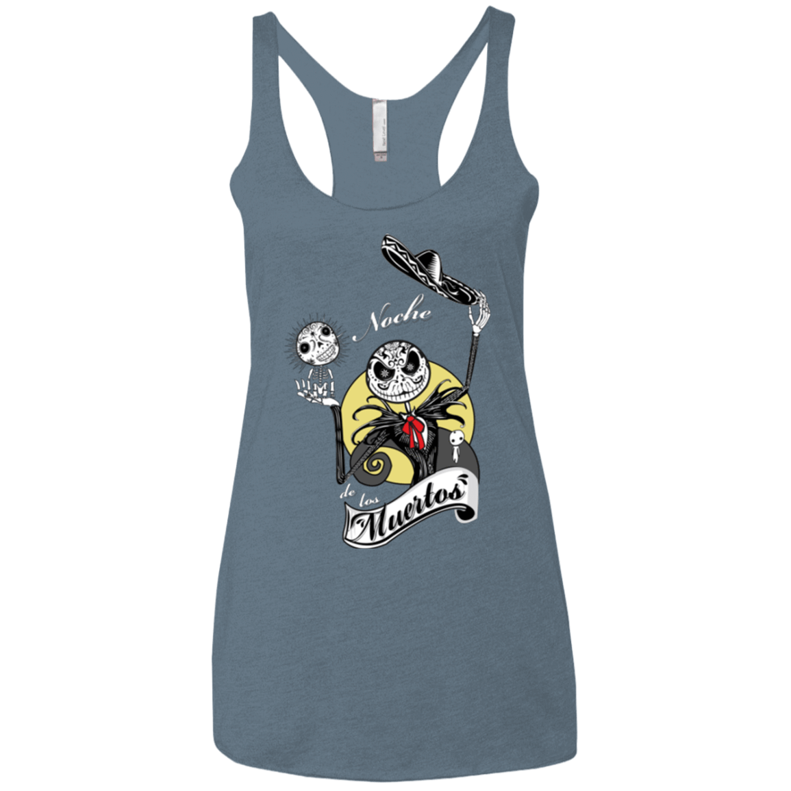 T-Shirts Indigo / X-Small Noche de los Muertos Women's Triblend Racerback Tank