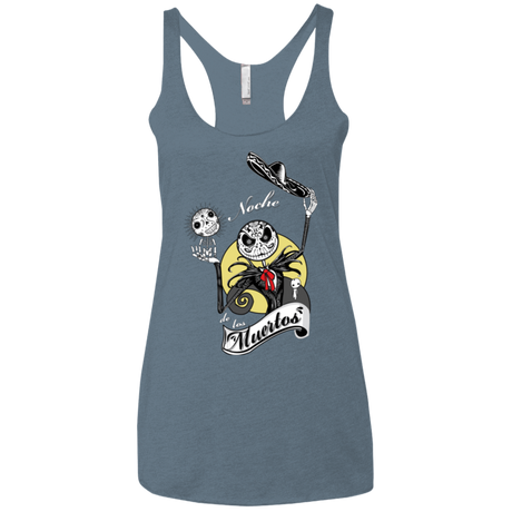 T-Shirts Indigo / X-Small Noche de los Muertos Women's Triblend Racerback Tank