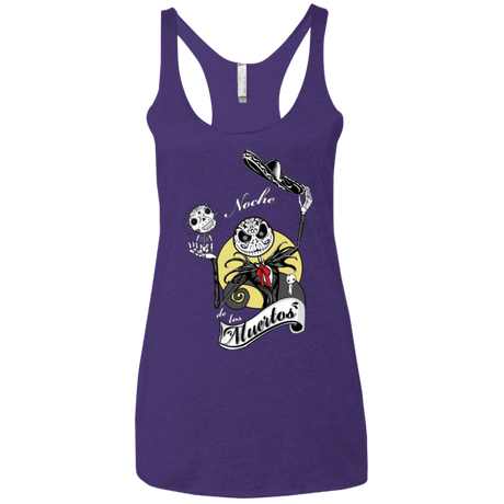 T-Shirts Purple / X-Small Noche de los Muertos Women's Triblend Racerback Tank