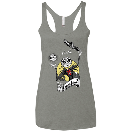 T-Shirts Venetian Grey / X-Small Noche de los Muertos Women's Triblend Racerback Tank
