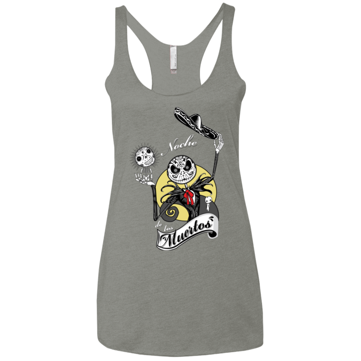 T-Shirts Venetian Grey / X-Small Noche de los Muertos Women's Triblend Racerback Tank