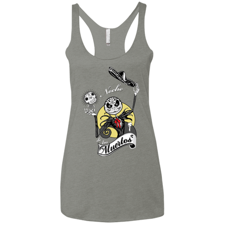 T-Shirts Venetian Grey / X-Small Noche de los Muertos Women's Triblend Racerback Tank