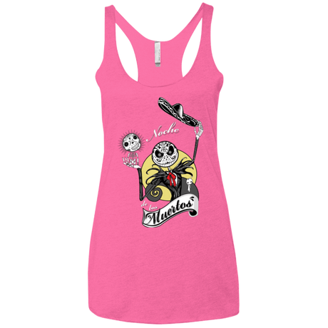 T-Shirts Vintage Pink / X-Small Noche de los Muertos Women's Triblend Racerback Tank
