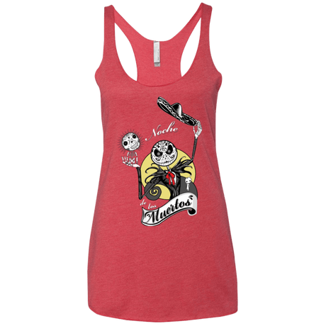 T-Shirts Vintage Red / X-Small Noche de los Muertos Women's Triblend Racerback Tank