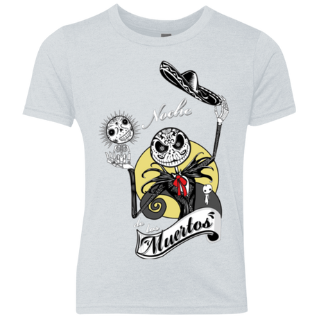 T-Shirts Heather White / YXS Noche de los Muertos Youth Triblend T-Shirt