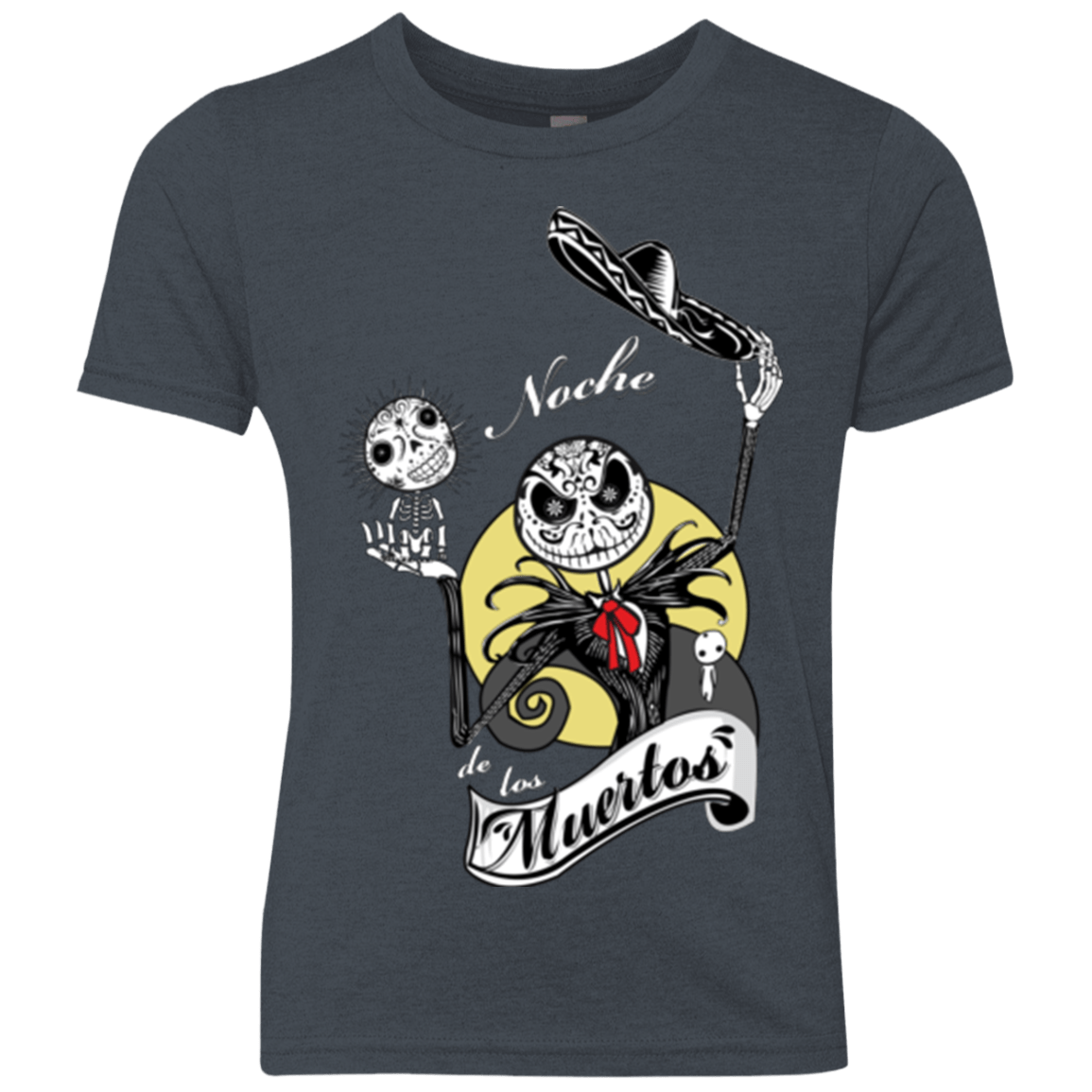 T-Shirts Vintage Navy / YXS Noche de los Muertos Youth Triblend T-Shirt