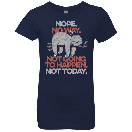 T-Shirts Midnight Navy / YXS Nope No Way Girls Premium T-Shirt