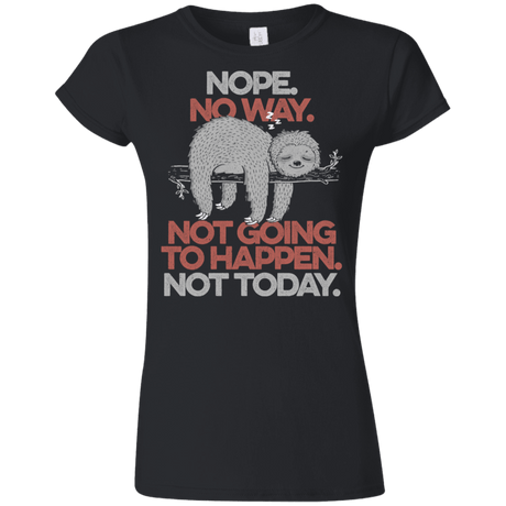 T-Shirts Black / S Nope No Way Junior Slimmer-Fit T-Shirt
