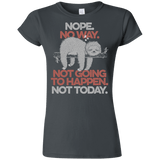 T-Shirts Charcoal / S Nope No Way Junior Slimmer-Fit T-Shirt