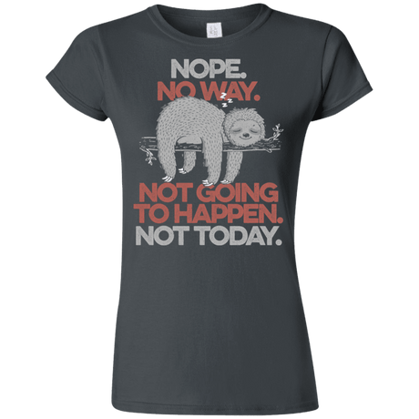 T-Shirts Charcoal / S Nope No Way Junior Slimmer-Fit T-Shirt