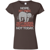 T-Shirts Dark Chocolate / S Nope No Way Junior Slimmer-Fit T-Shirt