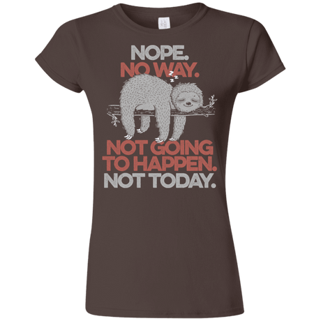 T-Shirts Dark Chocolate / S Nope No Way Junior Slimmer-Fit T-Shirt