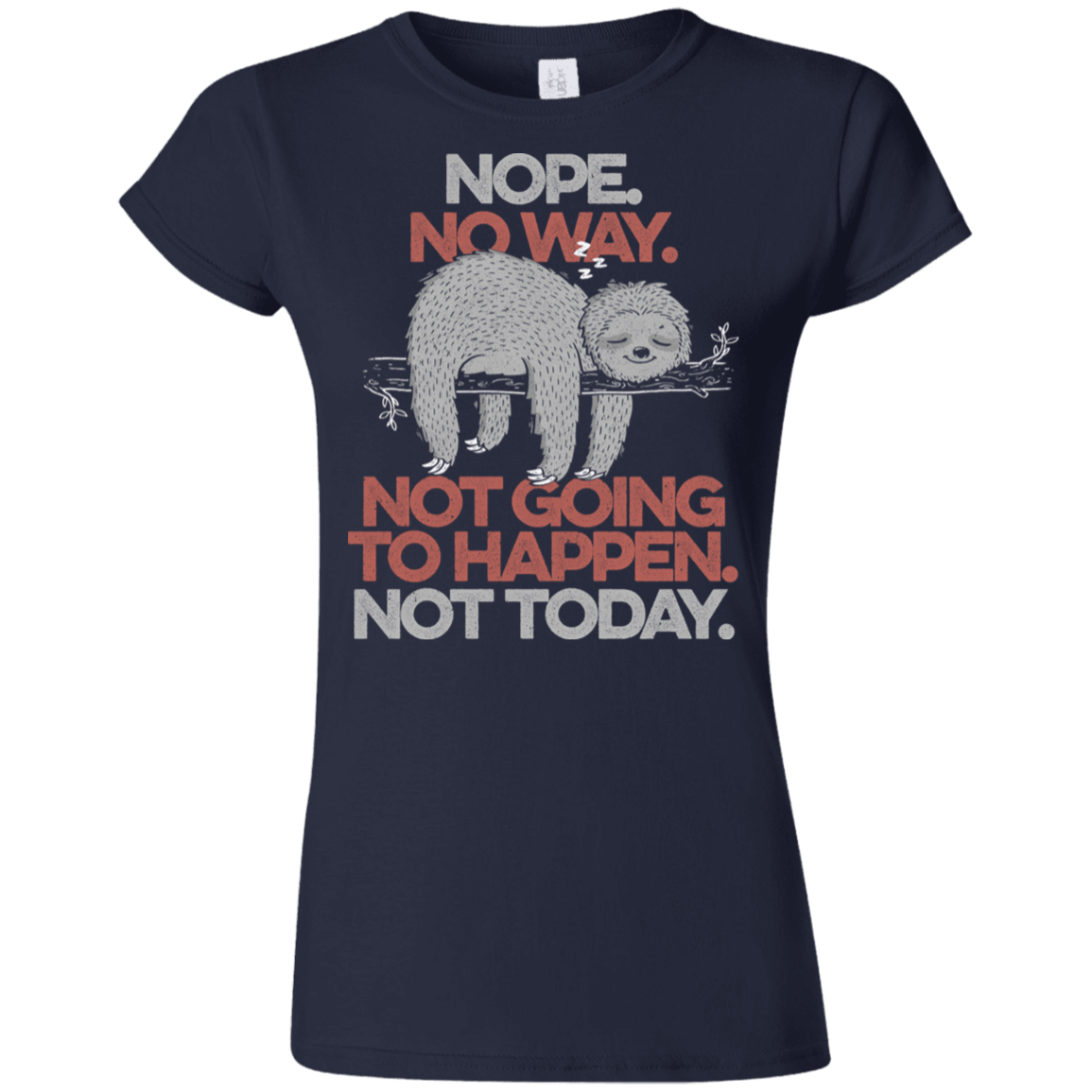 T-Shirts Navy / S Nope No Way Junior Slimmer-Fit T-Shirt