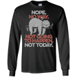 T-Shirts Black / S Nope No Way Men's Long Sleeve T-Shirt