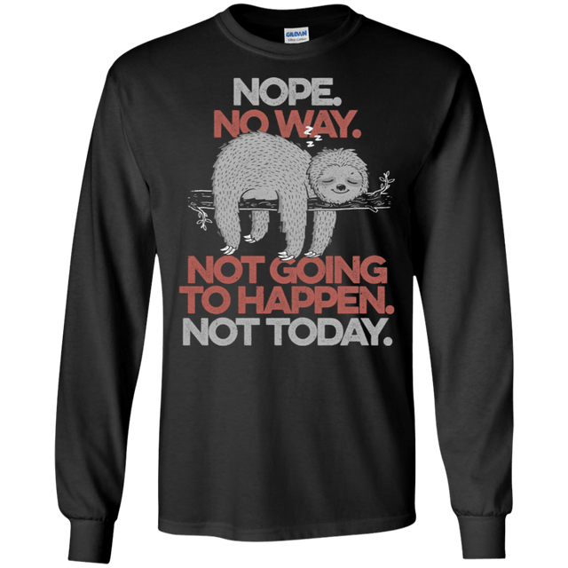 T-Shirts Black / S Nope No Way Men's Long Sleeve T-Shirt