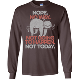 T-Shirts Dark Chocolate / S Nope No Way Men's Long Sleeve T-Shirt