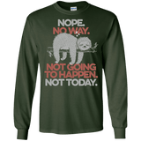 T-Shirts Forest Green / S Nope No Way Men's Long Sleeve T-Shirt