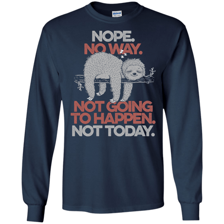 T-Shirts Navy / S Nope No Way Men's Long Sleeve T-Shirt