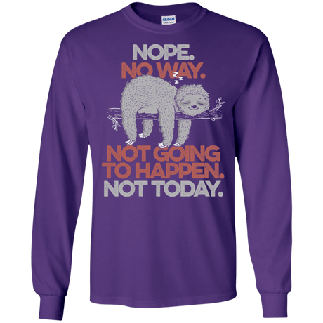 T-Shirts Purple / S Nope No Way Men's Long Sleeve T-Shirt