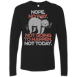 T-Shirts Black / S Nope No Way Men's Premium Long Sleeve