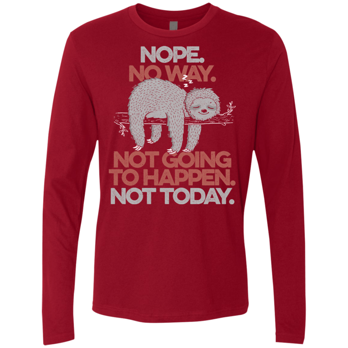 T-Shirts Cardinal / S Nope No Way Men's Premium Long Sleeve