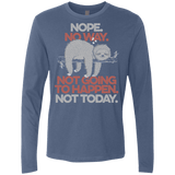 T-Shirts Indigo / S Nope No Way Men's Premium Long Sleeve