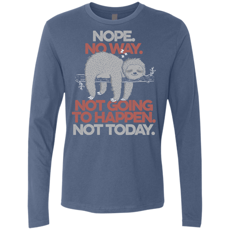 T-Shirts Indigo / S Nope No Way Men's Premium Long Sleeve