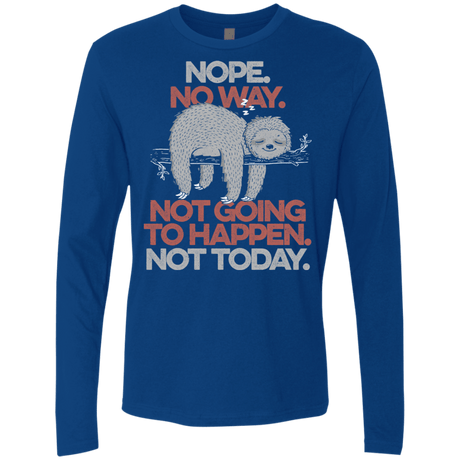 T-Shirts Royal / S Nope No Way Men's Premium Long Sleeve