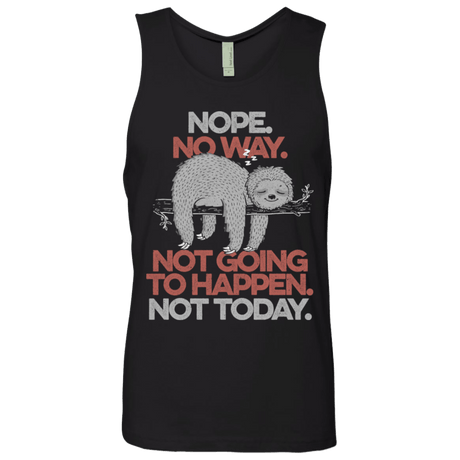 T-Shirts Black / S Nope No Way Men's Premium Tank Top