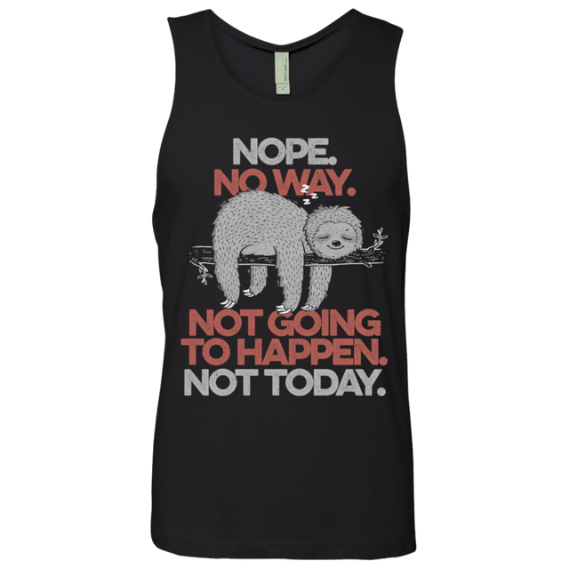 T-Shirts Black / S Nope No Way Men's Premium Tank Top