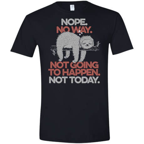T-Shirts Black / X-Small Nope No Way Men's Semi-Fitted Softstyle